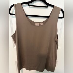 Chico's Taupe Scoop Neck Tank Top
